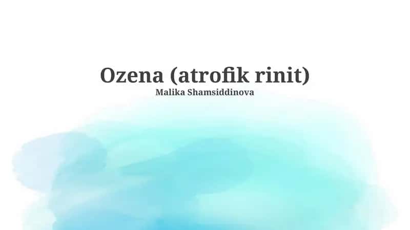 Ozena (atrofik rinit) 1
