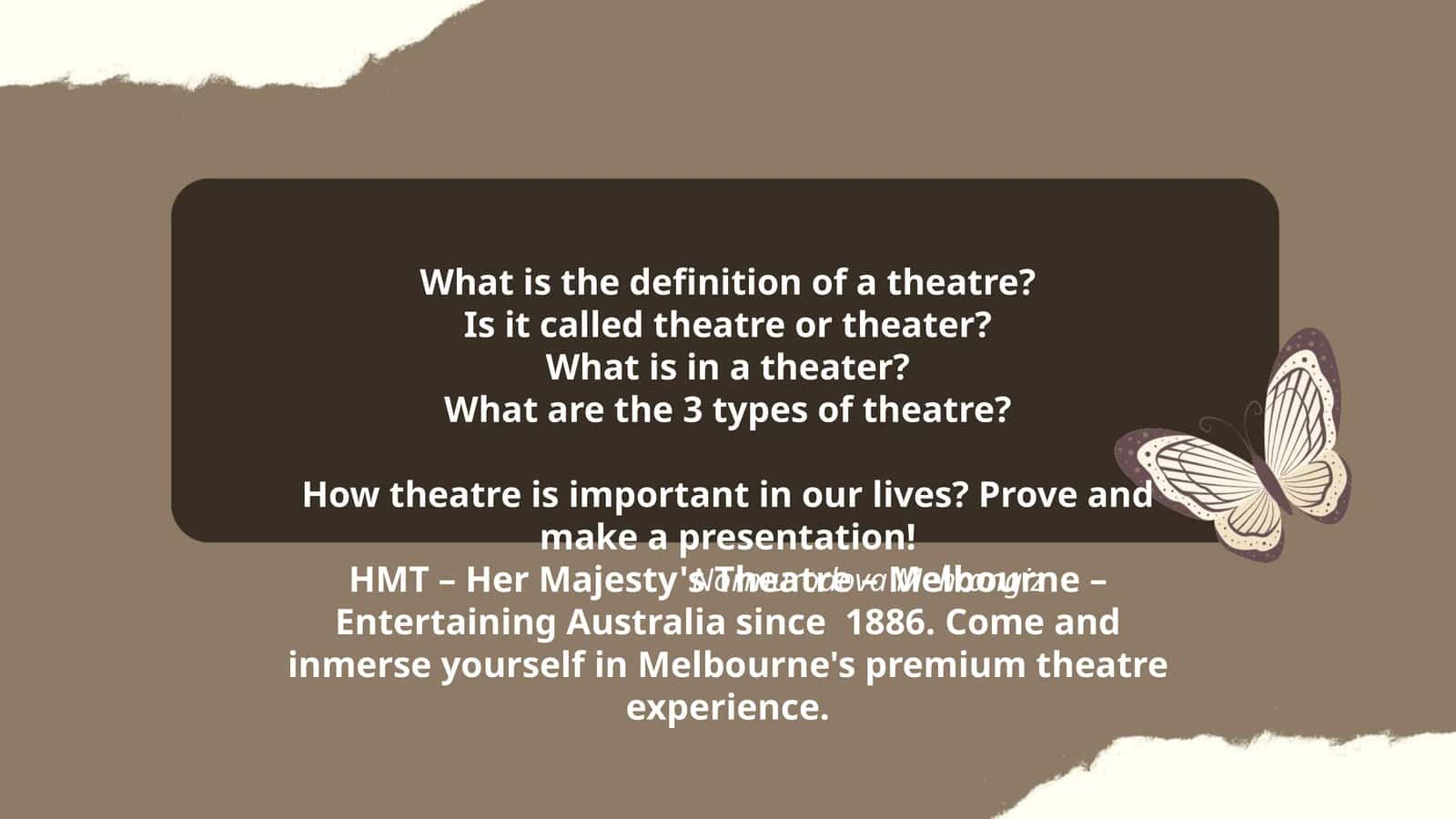Her Majesty's Theatre, Melbourne 1