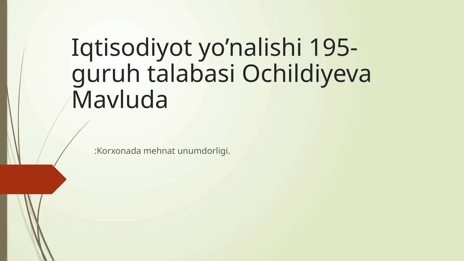 Mehnat unumdorligi 1