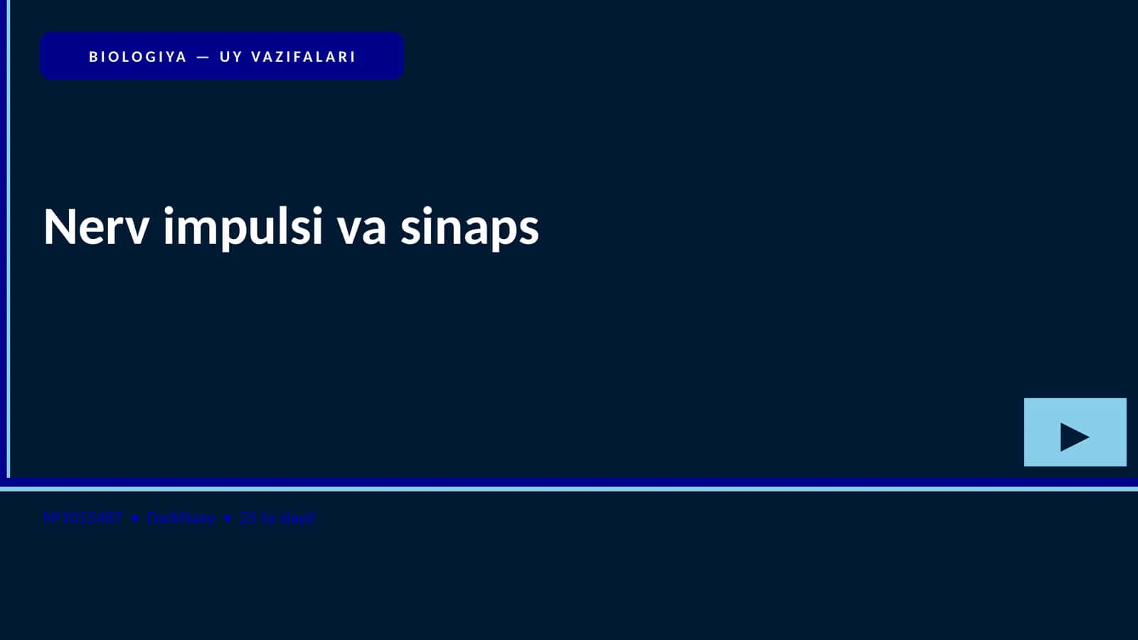Nerv impulsi va sinaps 1