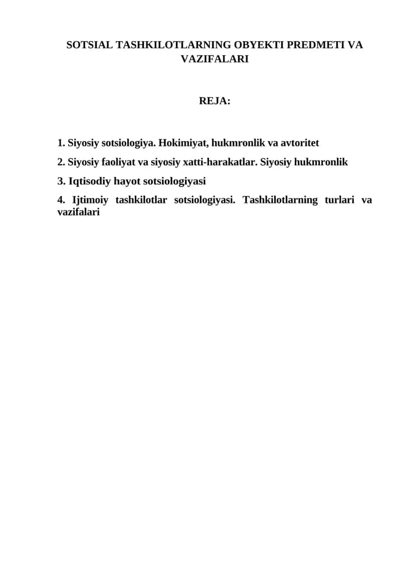 Siyosiy Sotsiologiya 1