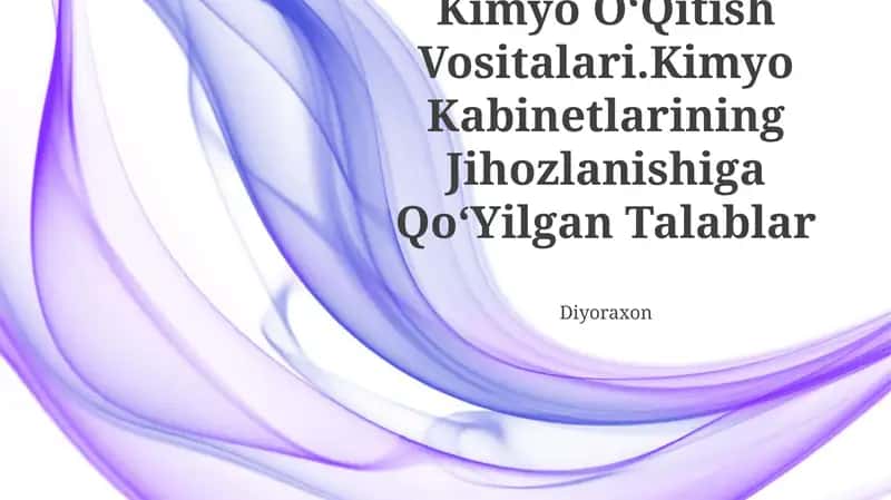 Kimyo OʻQitish Vositalari 1