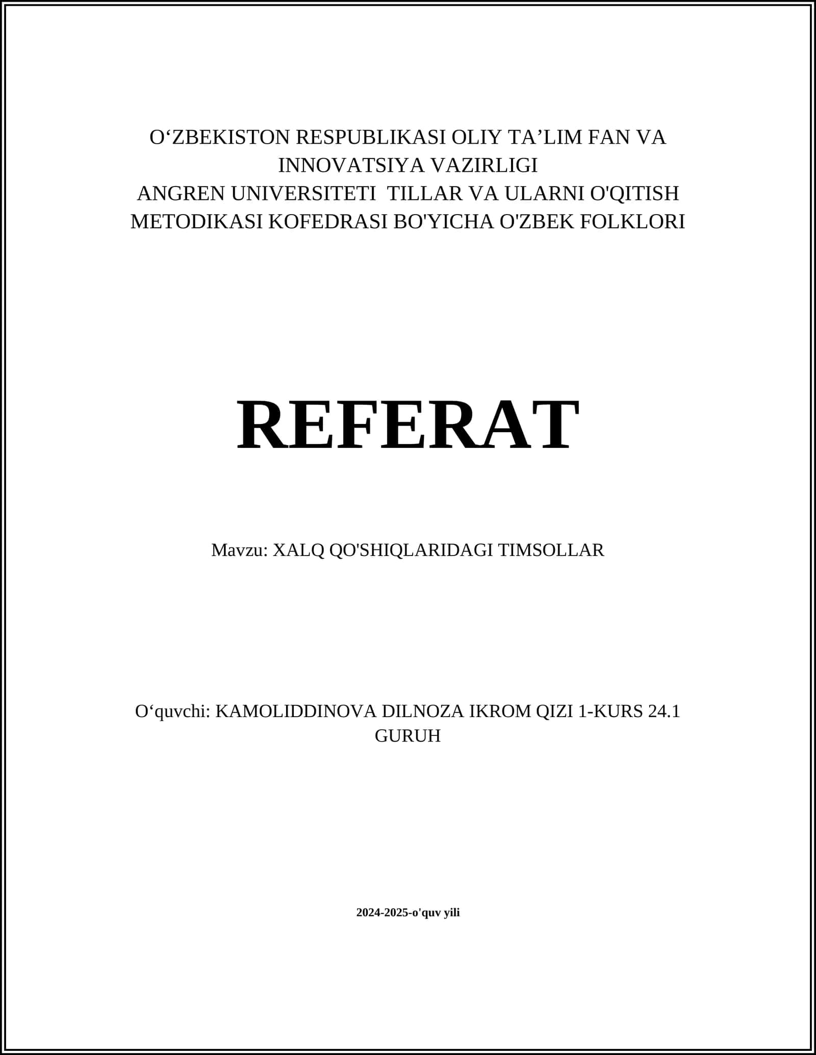 XALQ QO'SHIQLARIDAGI TIMSOLLAR 1