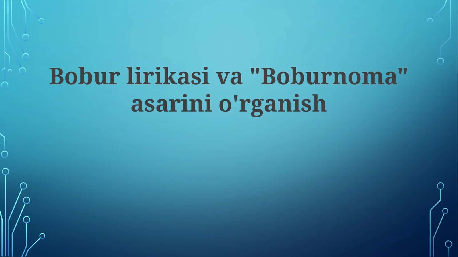 Boburnoma 1