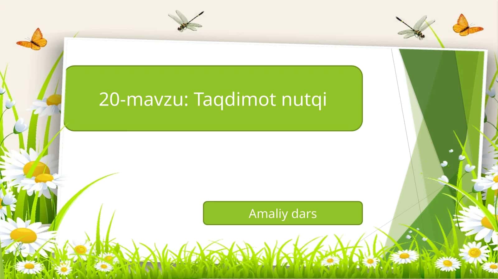 Taqdimot nutqi 1