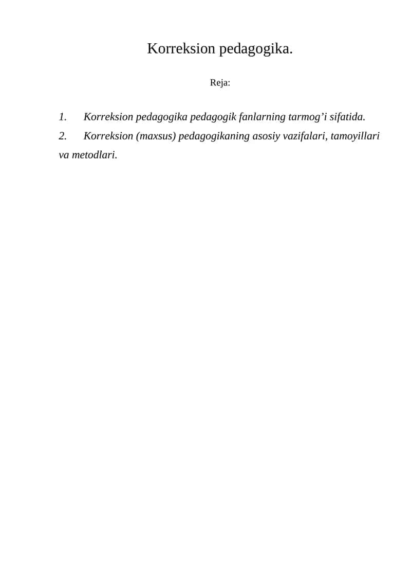 Korreksion pedagogika 1