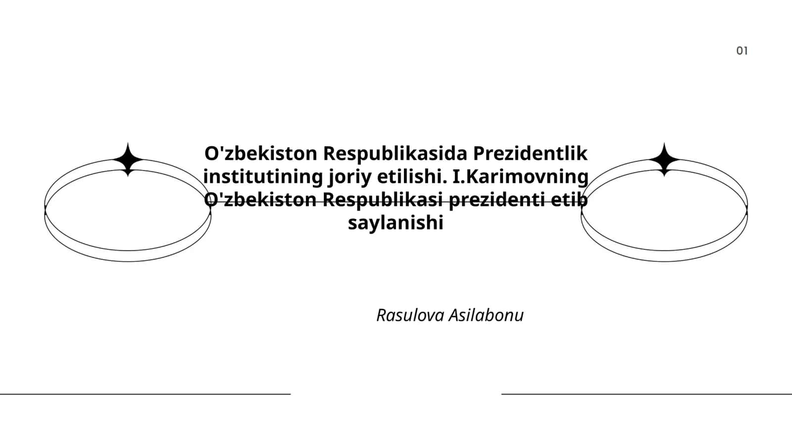 O'zbekiston Respublikasida Prezidentlik institutining tashkil etilishi 1