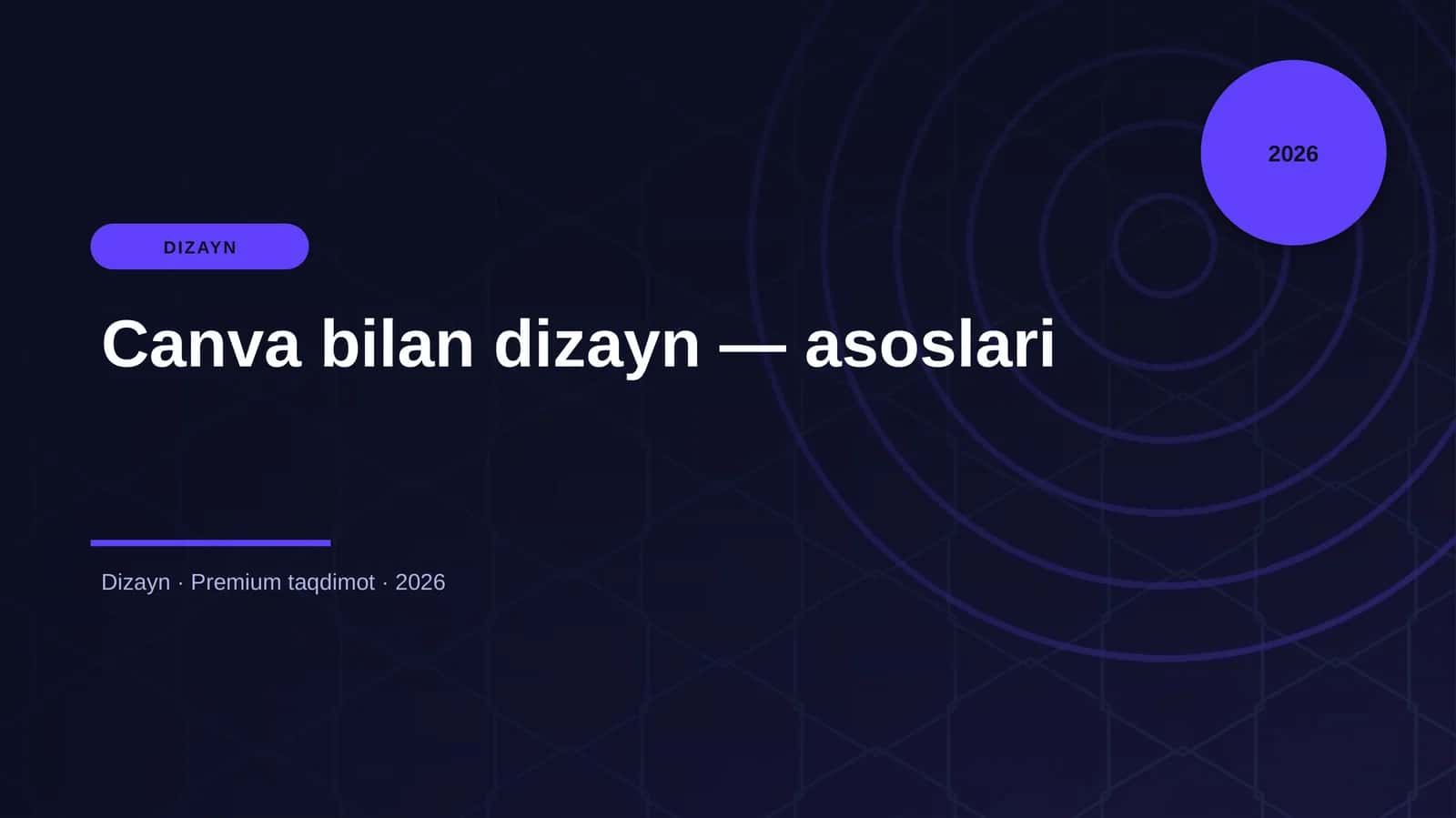 Canva bilan dizayn — asoslari 1