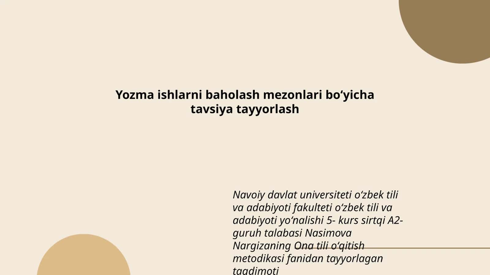 Ona tili oʻqitish metodikasi 1