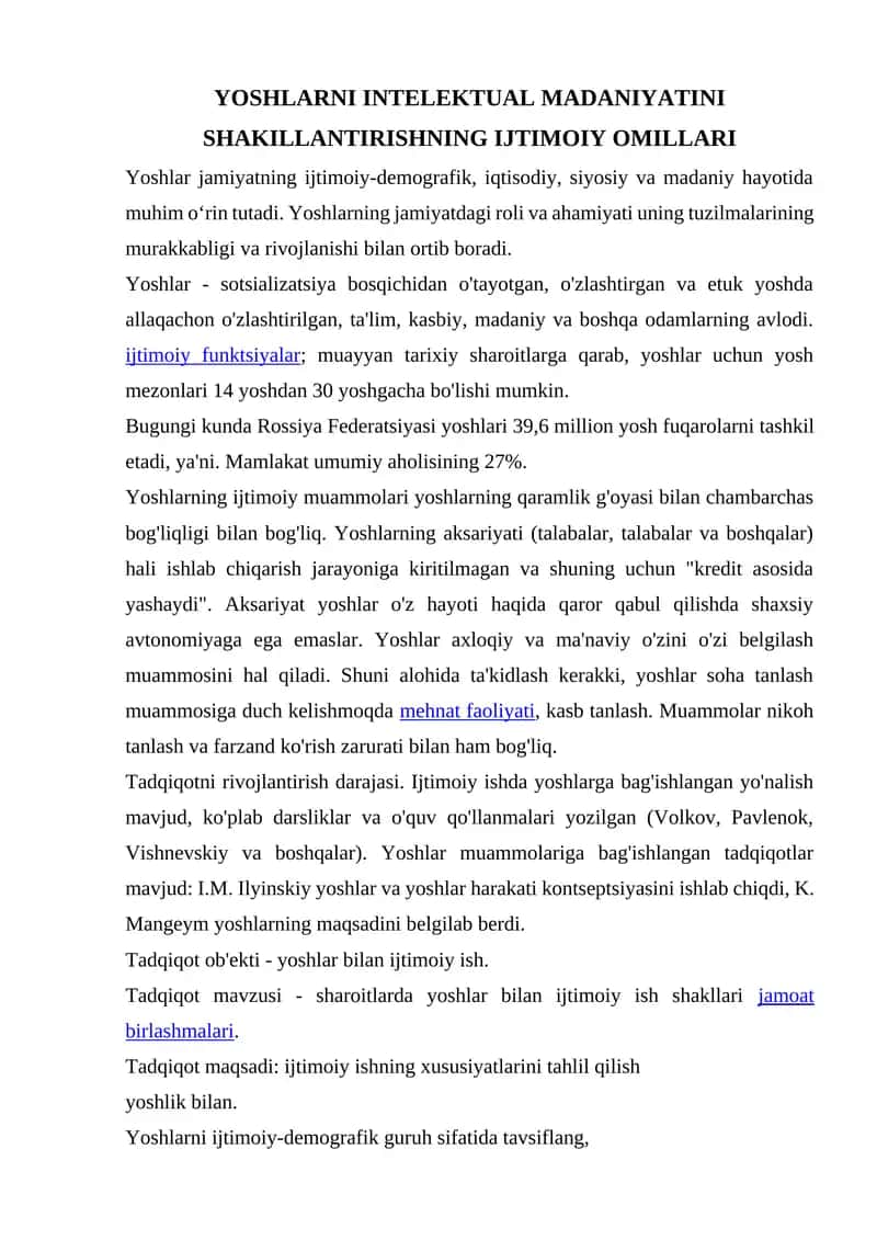 Yoshlar jamiyatdagi roli 1