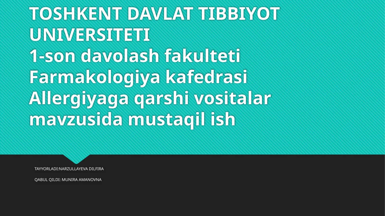 Allergiyaga qarshi vositalar 1