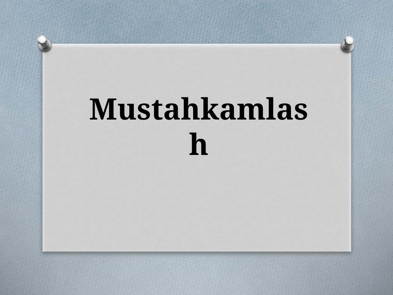 Mustahkamlash 1