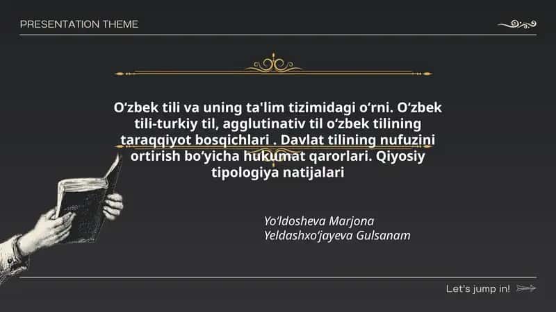 Oʻzbek tili va uning ta'lim tizimidagi oʻrni 1