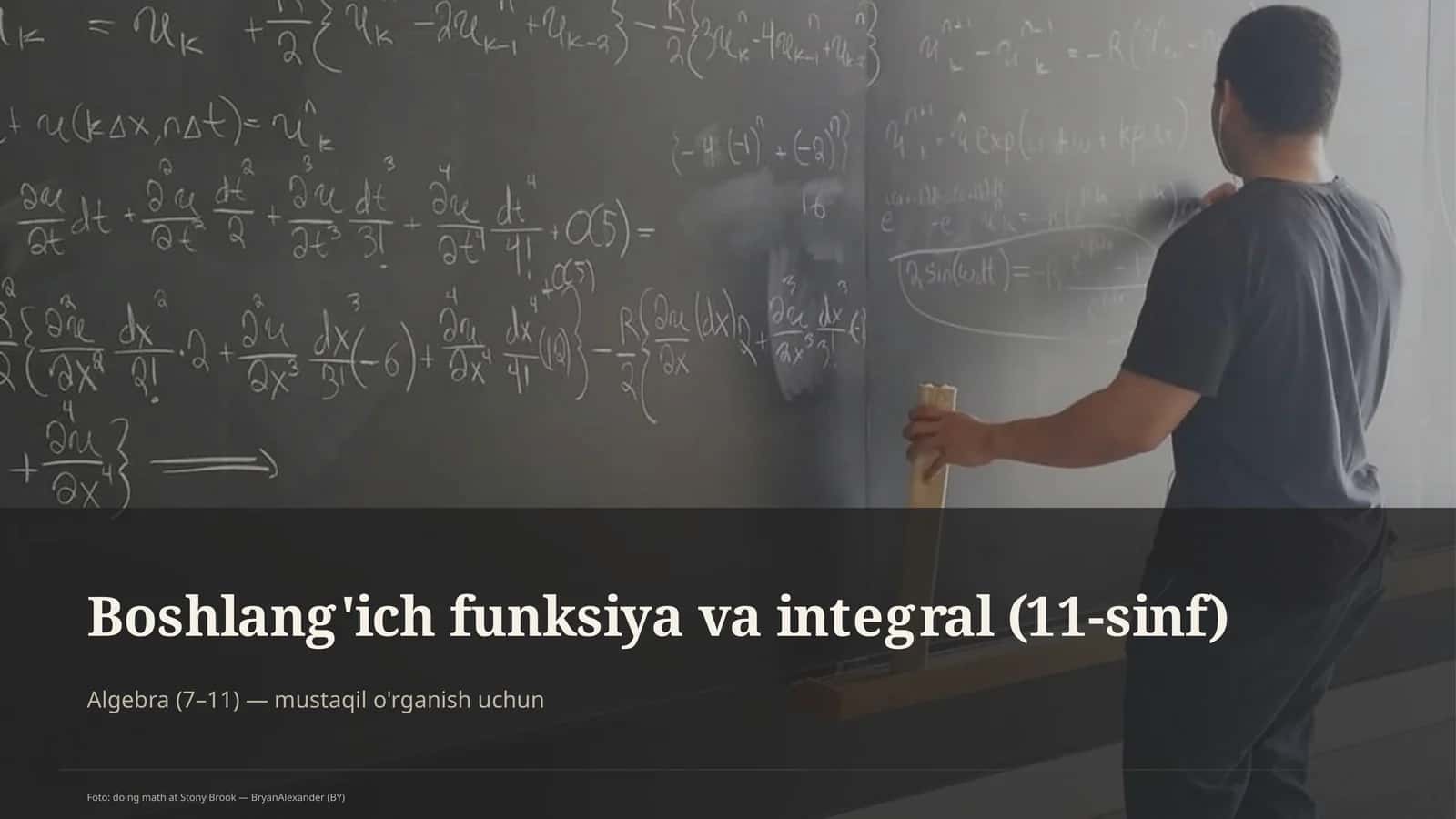 Boshlang'ich funksiya va integral (11-sinf) 1