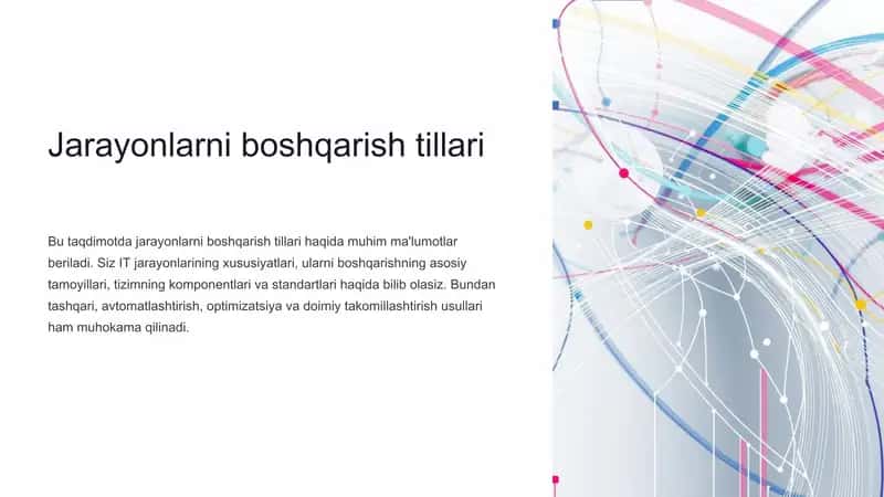 Jarayonlarni boshqarish tillari 1