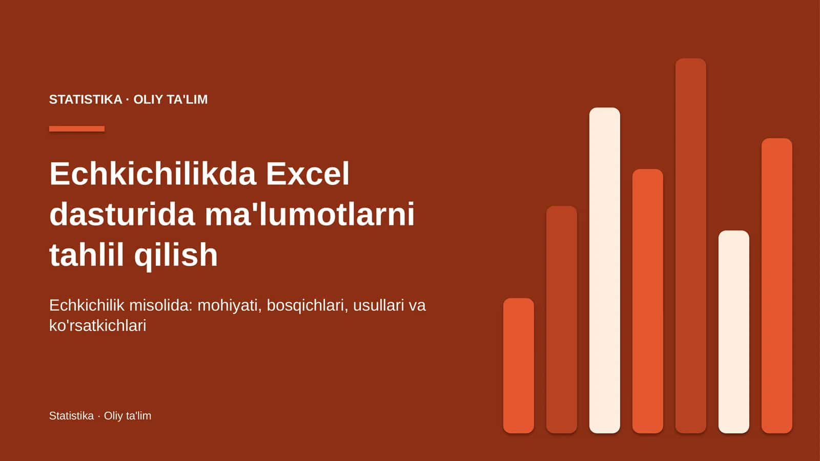echkichilikda excel dasturida ma'lumotlarni tahlil qilish 1562 1