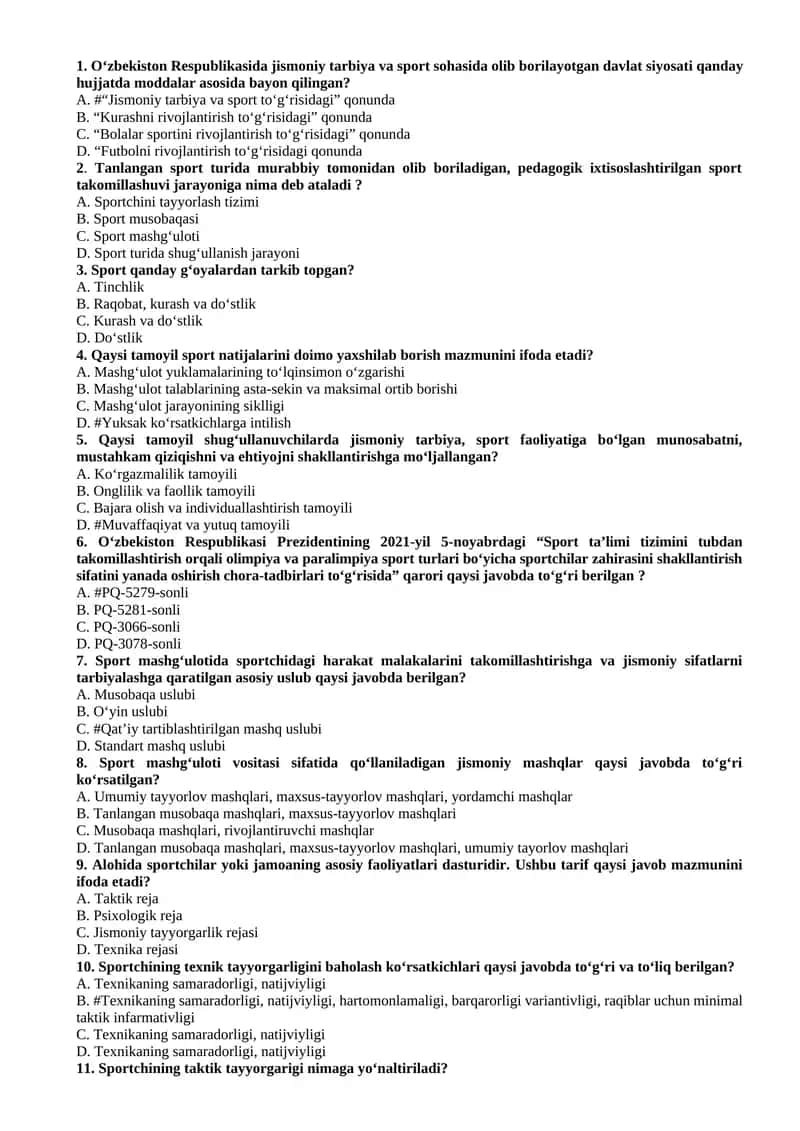 Jismoniy tarbiya va sport sohasida davlat siyosati 1