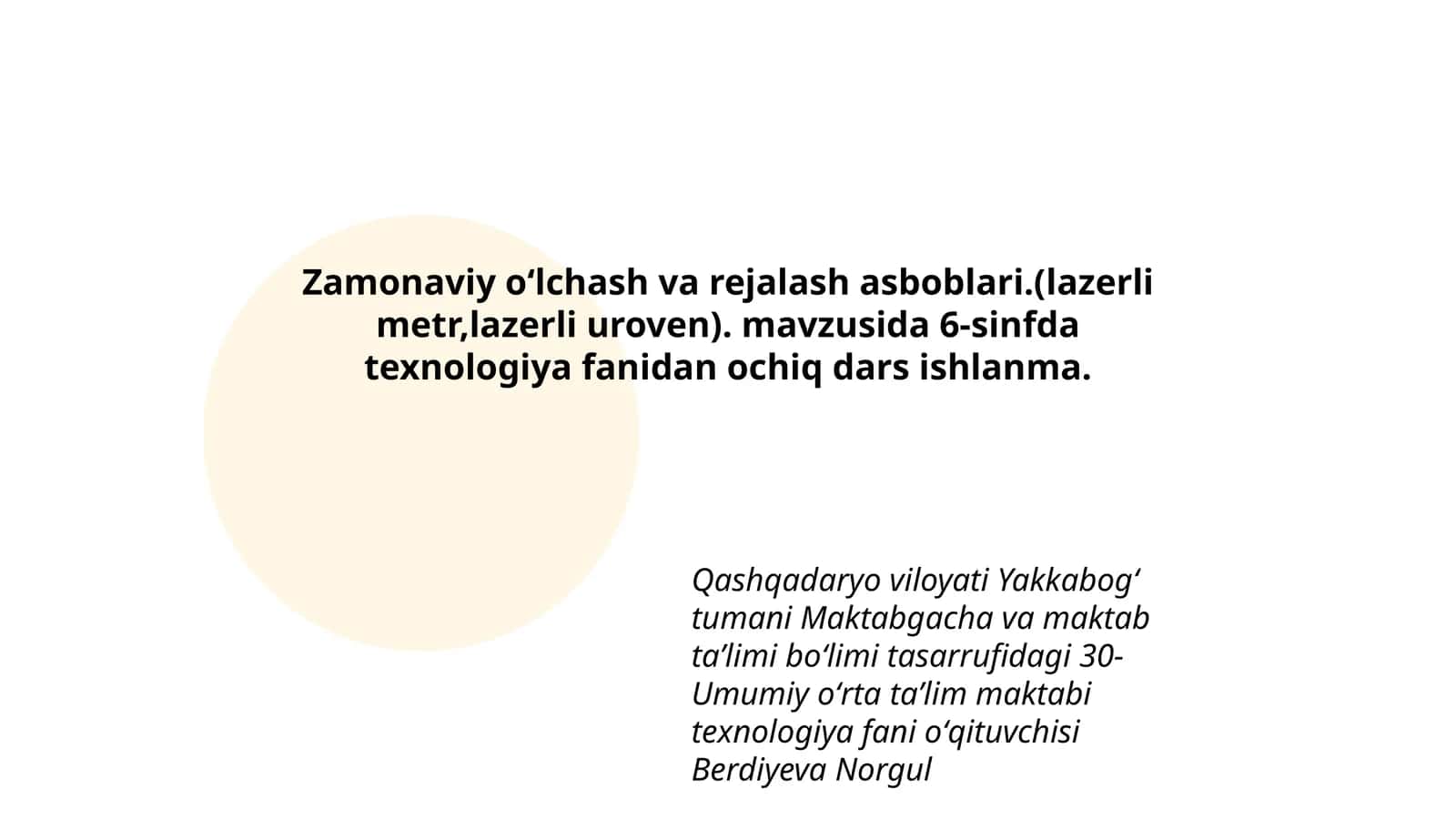 Zamonaviy oʻlchash va rejalash asboblari 1