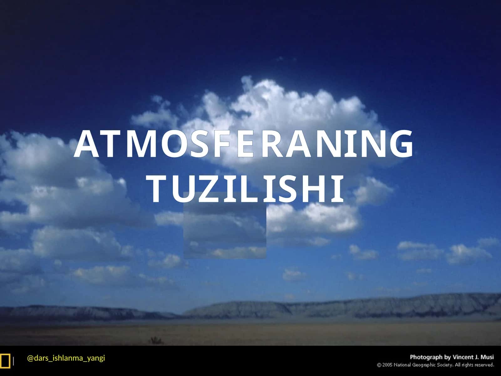 ATMOSFERANING TUZILISHI 1