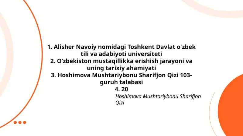O‘zbekiston mustaqillikka erishish jarayoni va uning tarixiy ahamiyati 1