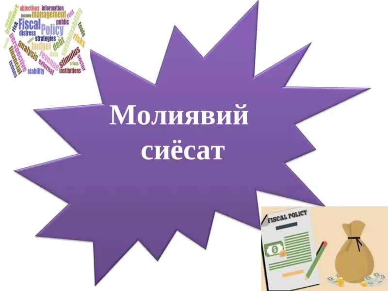Молиявий сиёсат 1