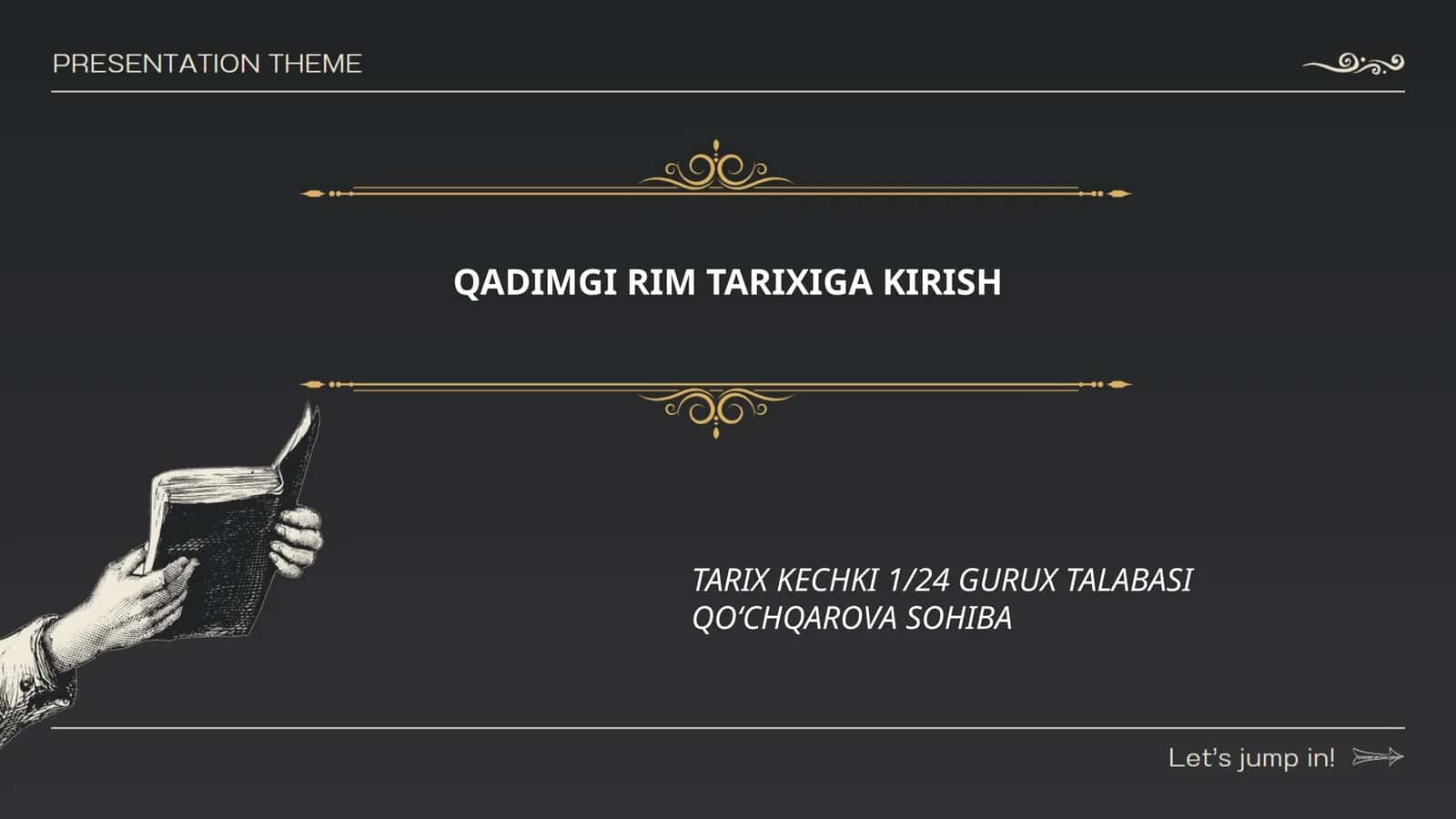 Qadimgi Rim Tarixiga Kirish 1