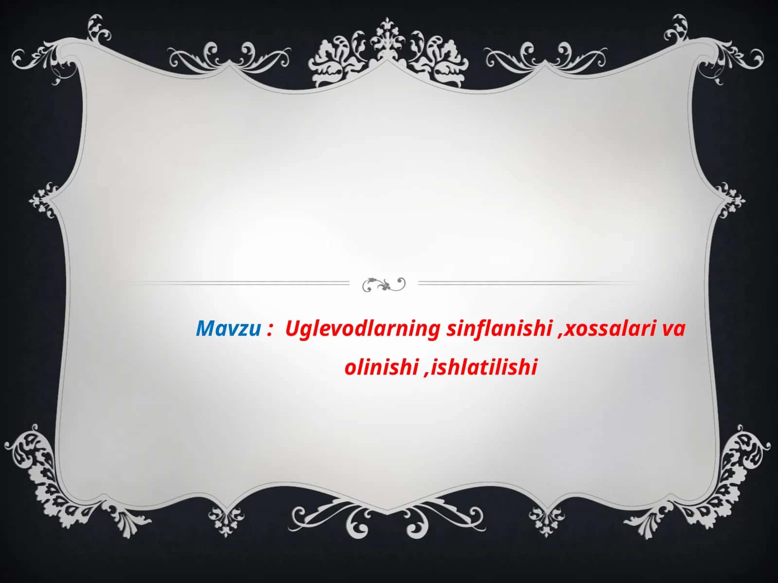 Uglevodlarning sinflanishi, xossalari va olinishi 1