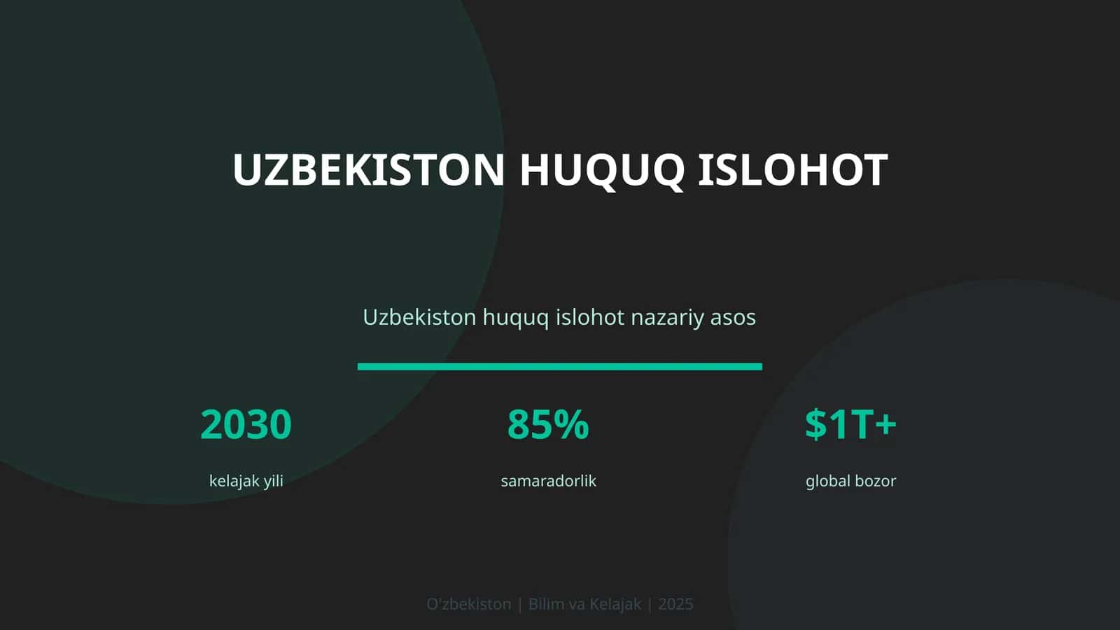 Uzbekiston huquq islohot 1