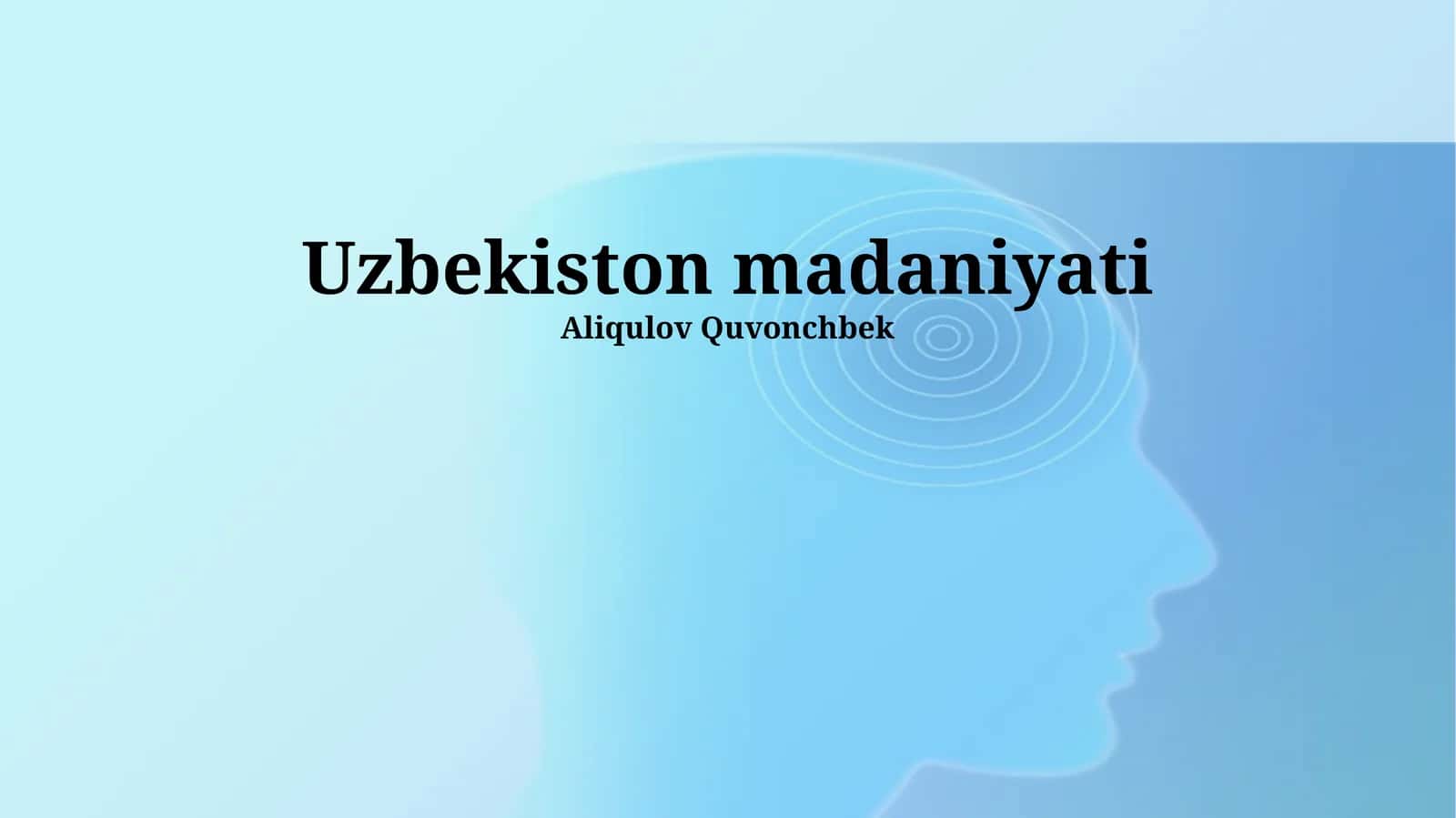 Uzbekiston madaniyati 1