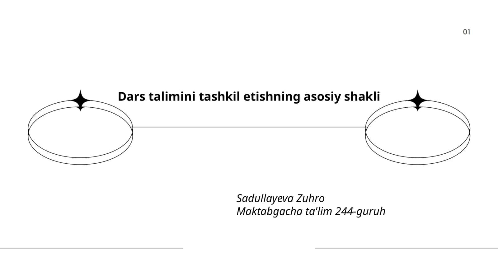 Dars talimini tashkil etishning asosiy shakli 1