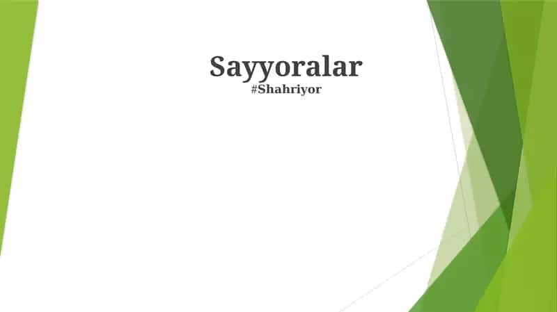 Sayyoralar 1