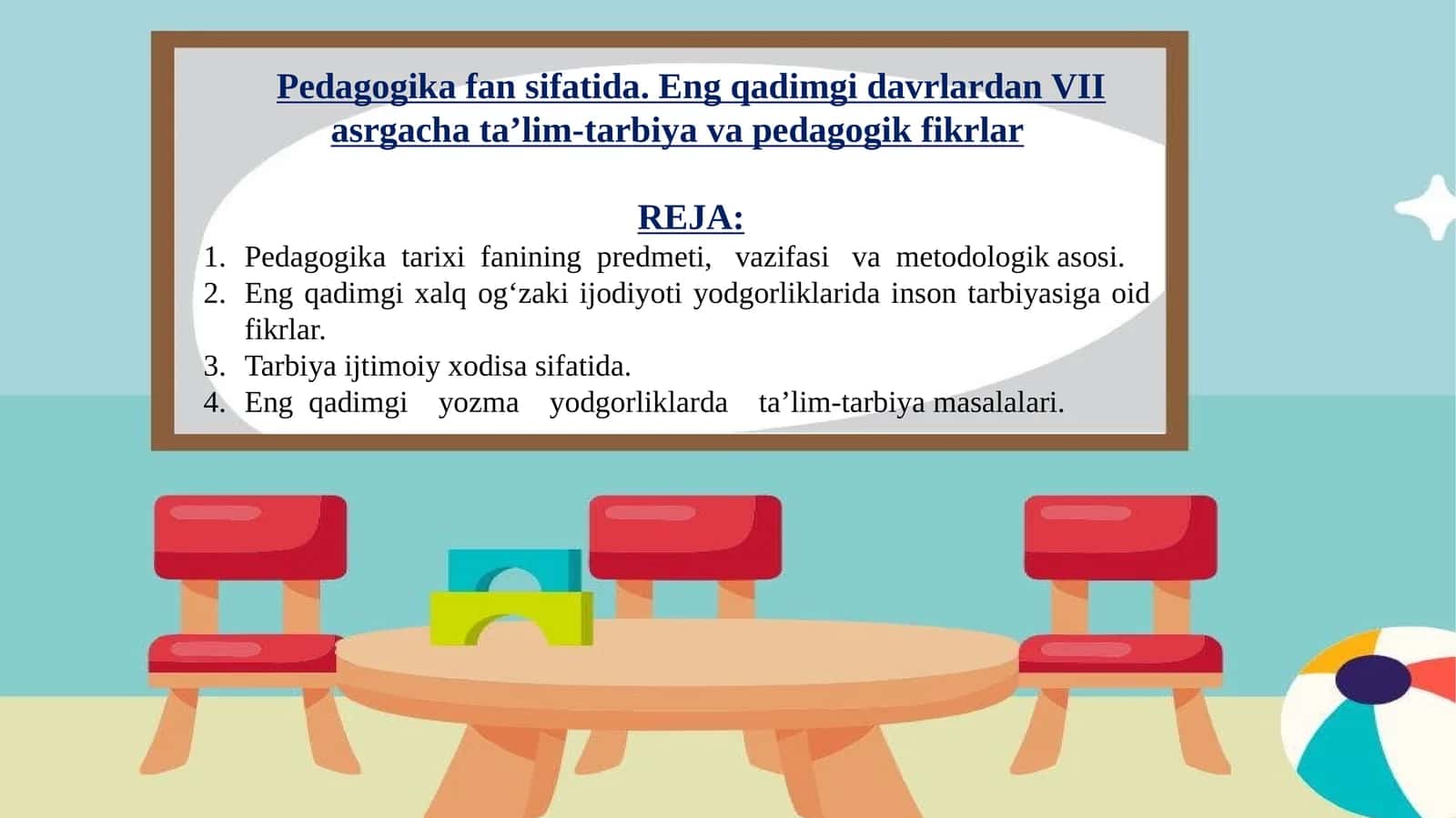 Pedagogika tarixi va nazariyasi 1