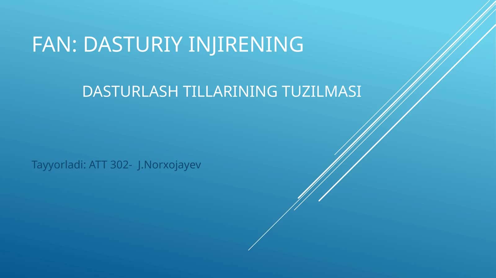 Dasturiy Injirening 1