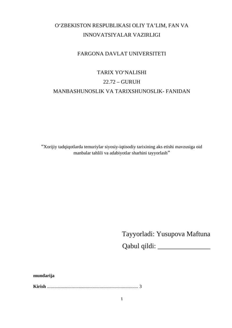 Temuriylar imperiyasi 1