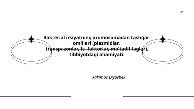 Plazmidlarning tuzilishi va replikatsiya 1