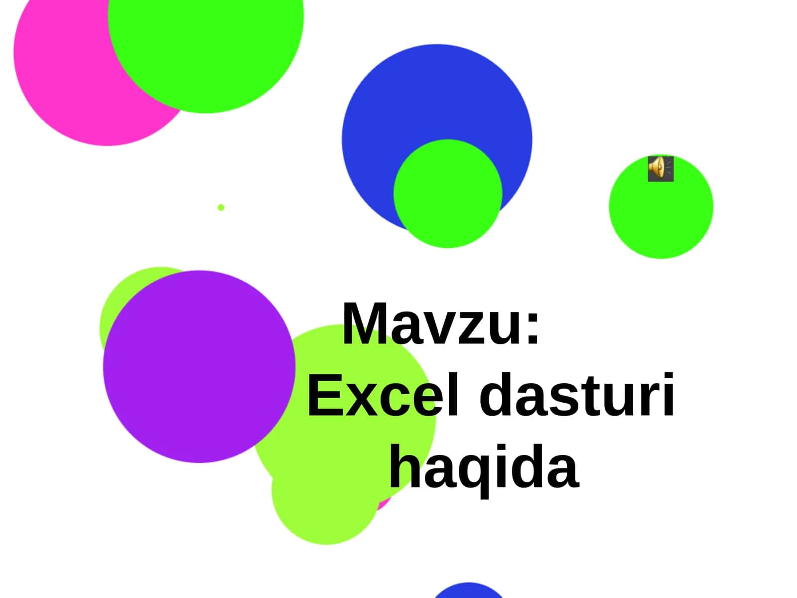 Exceldasturihaqida 1