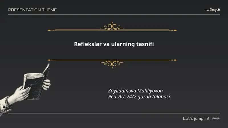 Reflekslar va ularning tasnifi 1