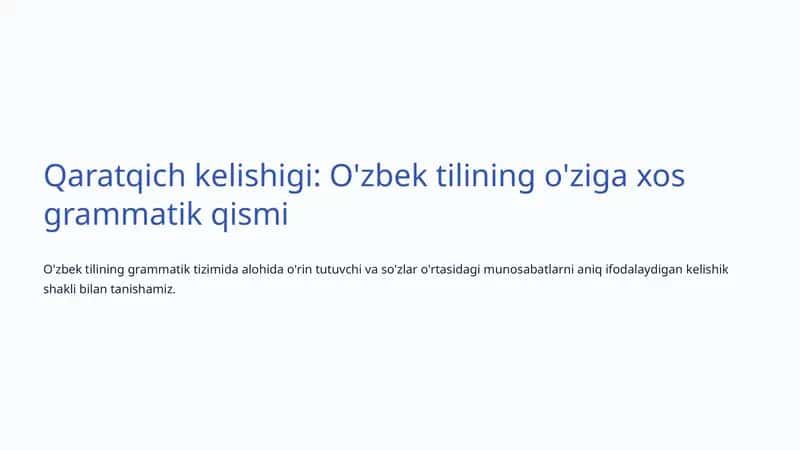 Qaratqich kelishigi 1