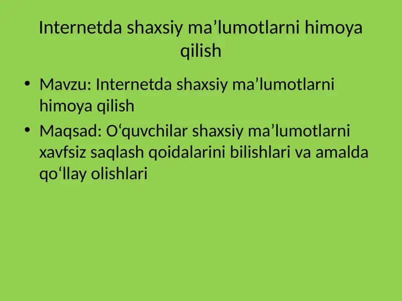 Internetda shaxsiy ma’lumotlarni himoya qilish 1