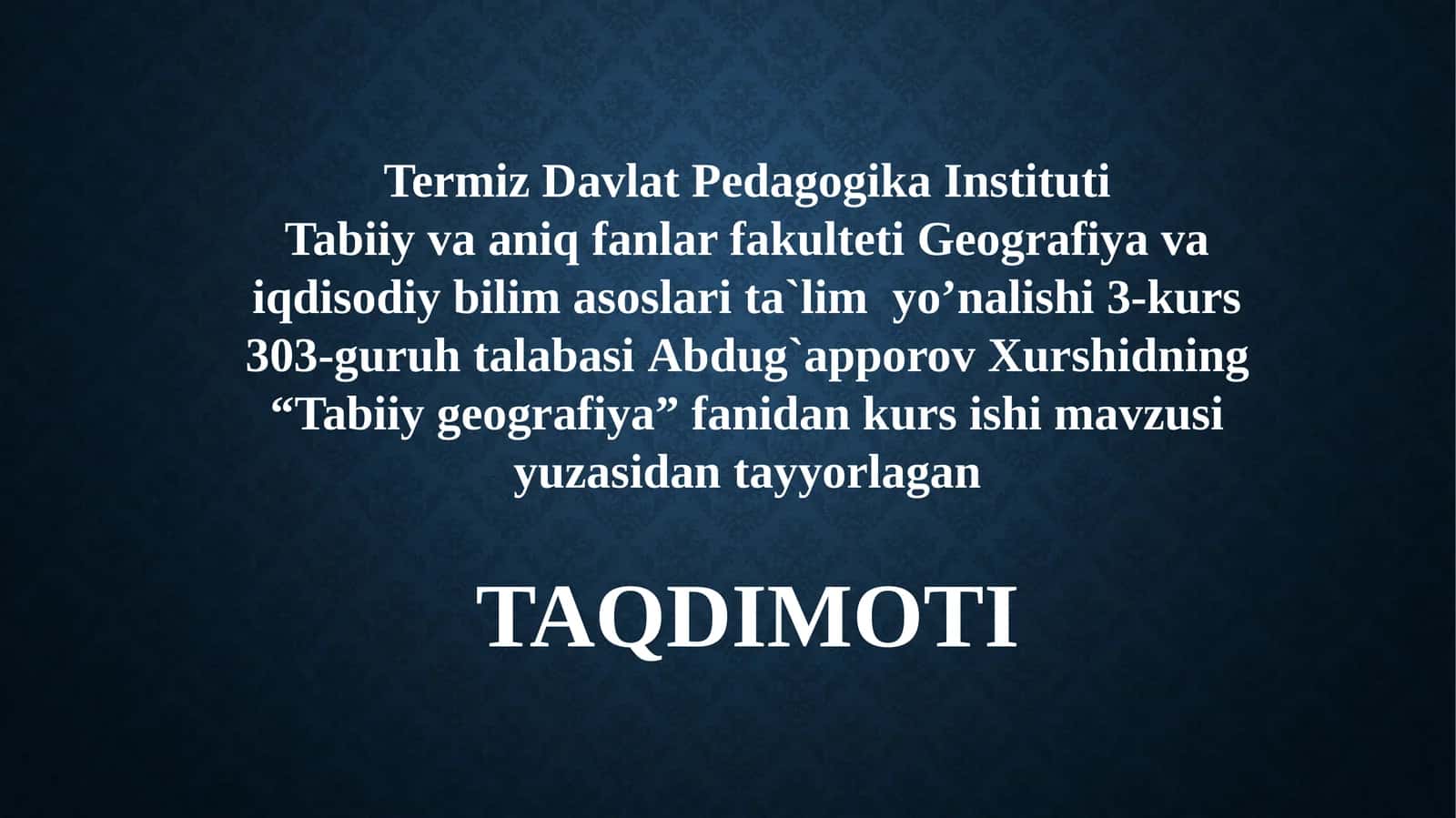 Okeaniyaga Umumiy Ta'rif 1
