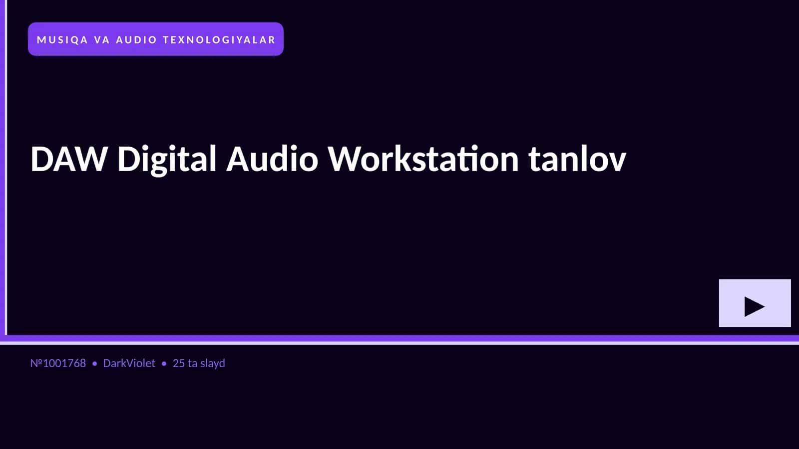 DAW Digital Audio Workstation tanlov 1