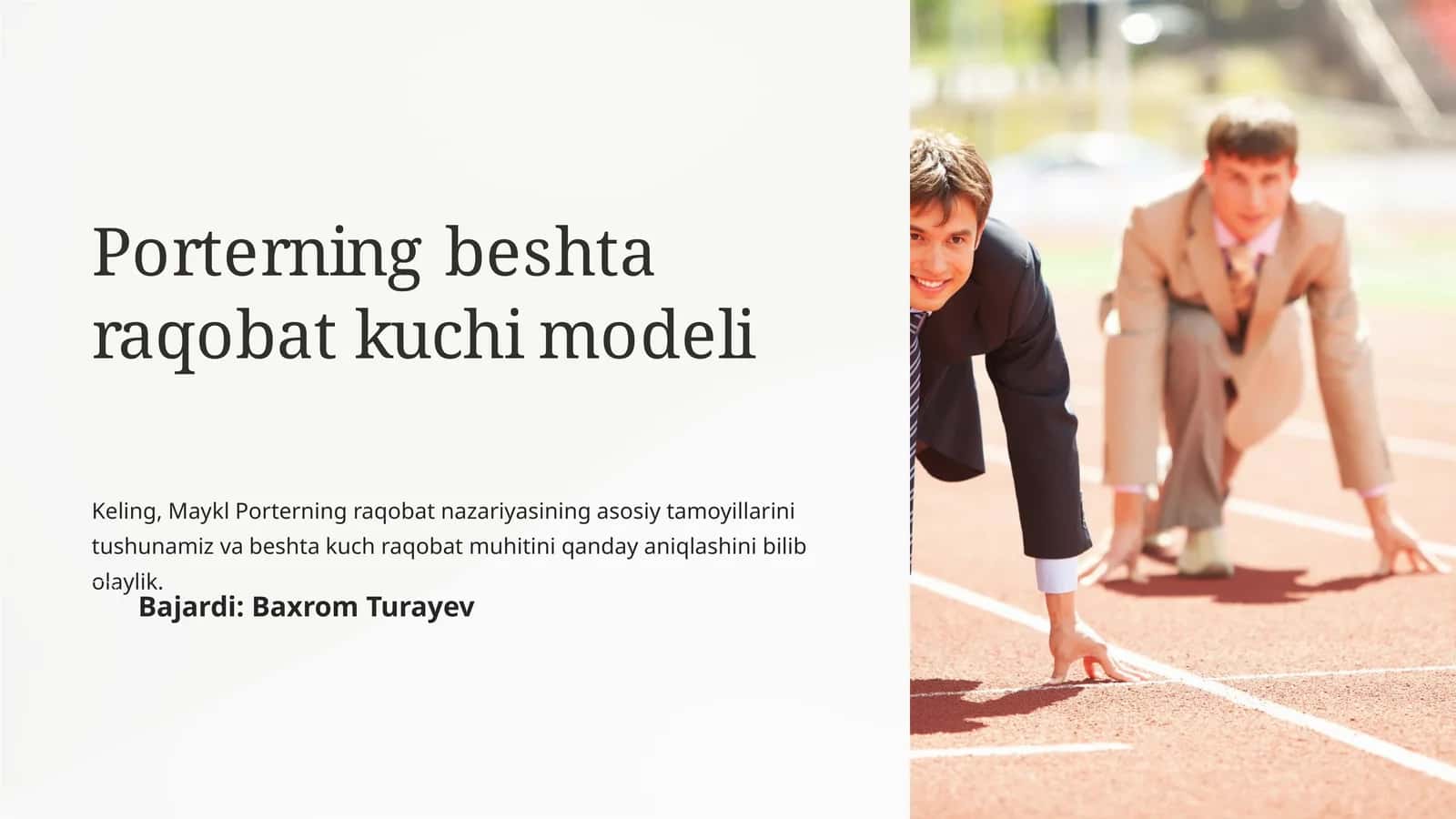 Porterning beshta raqobat kuchi modeli 1