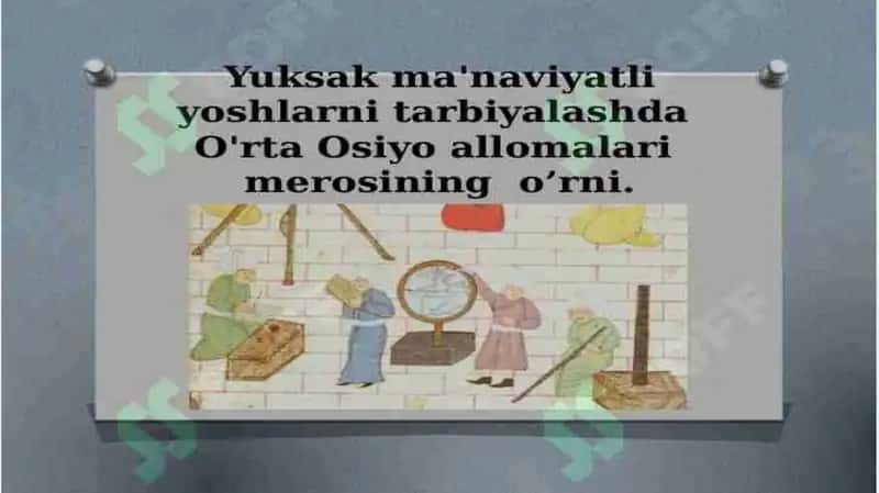 Yuksak ma'naviyatli yoshlarni tarbiyalash 1