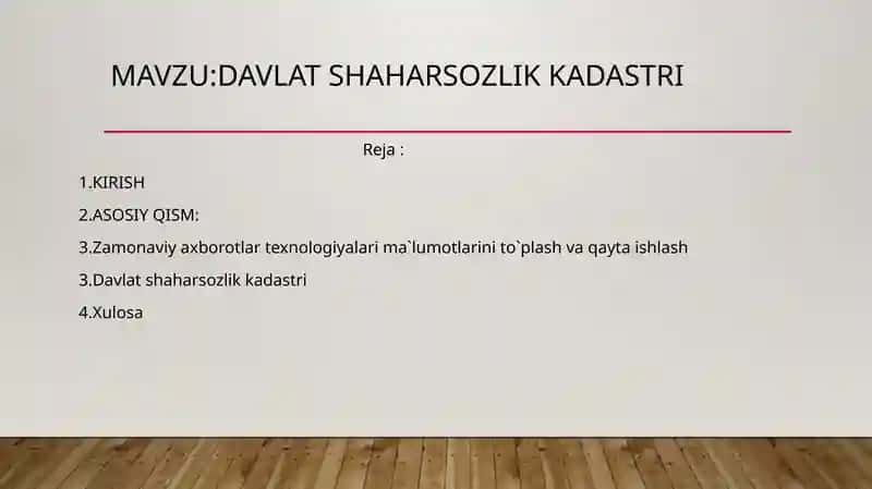 Davlat shaharsozlik kadastri