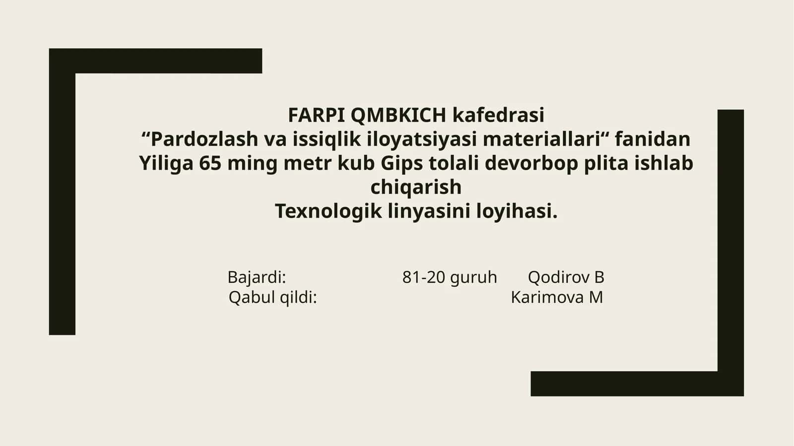 Gips tolali plita 1