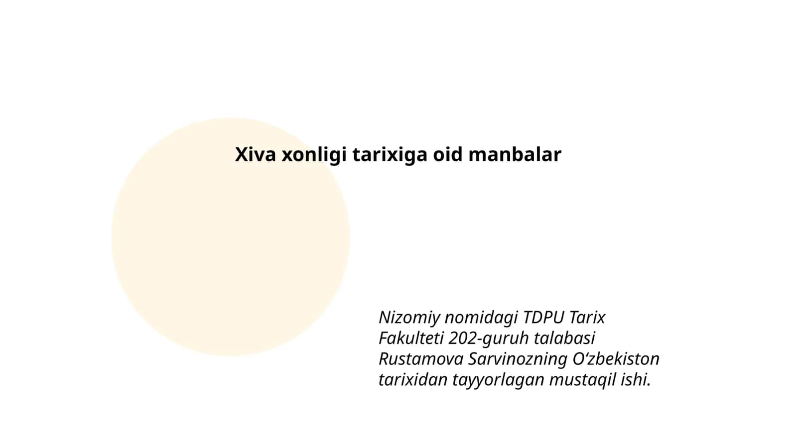 Xiva xonligi tarixiga oid manbalar 1
