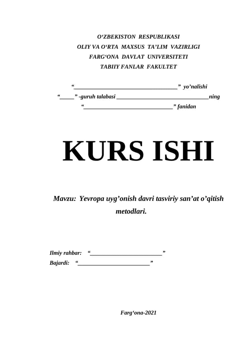 Yevropa uyg’onish davri tasviriy san’at o’qitish metodlari 1