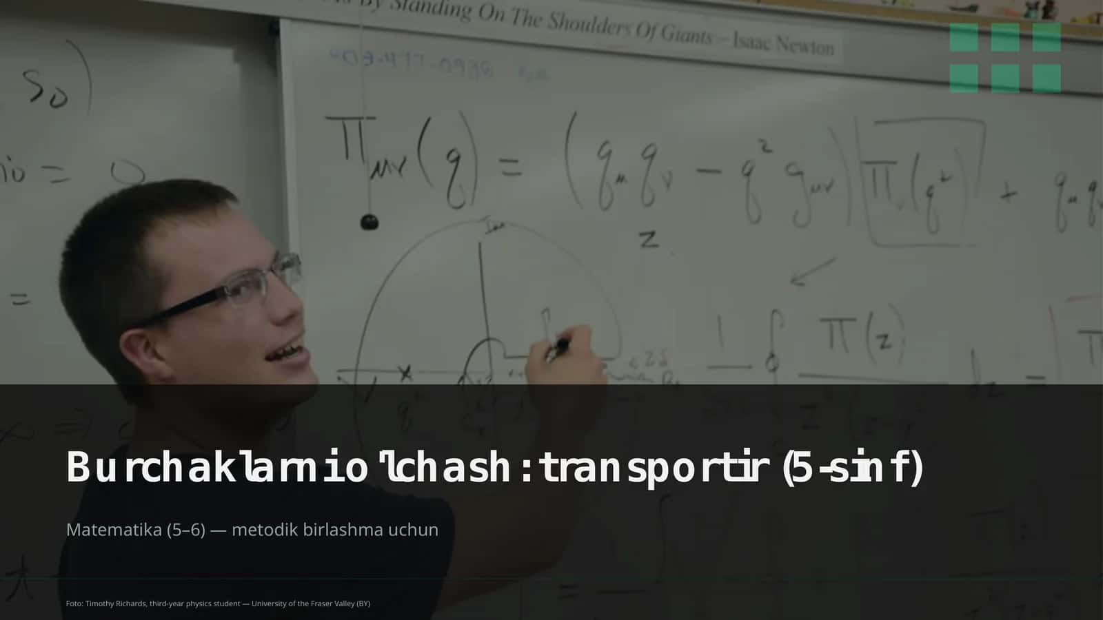 Burchaklarni o'lchash: transportir (5-sinf) 1