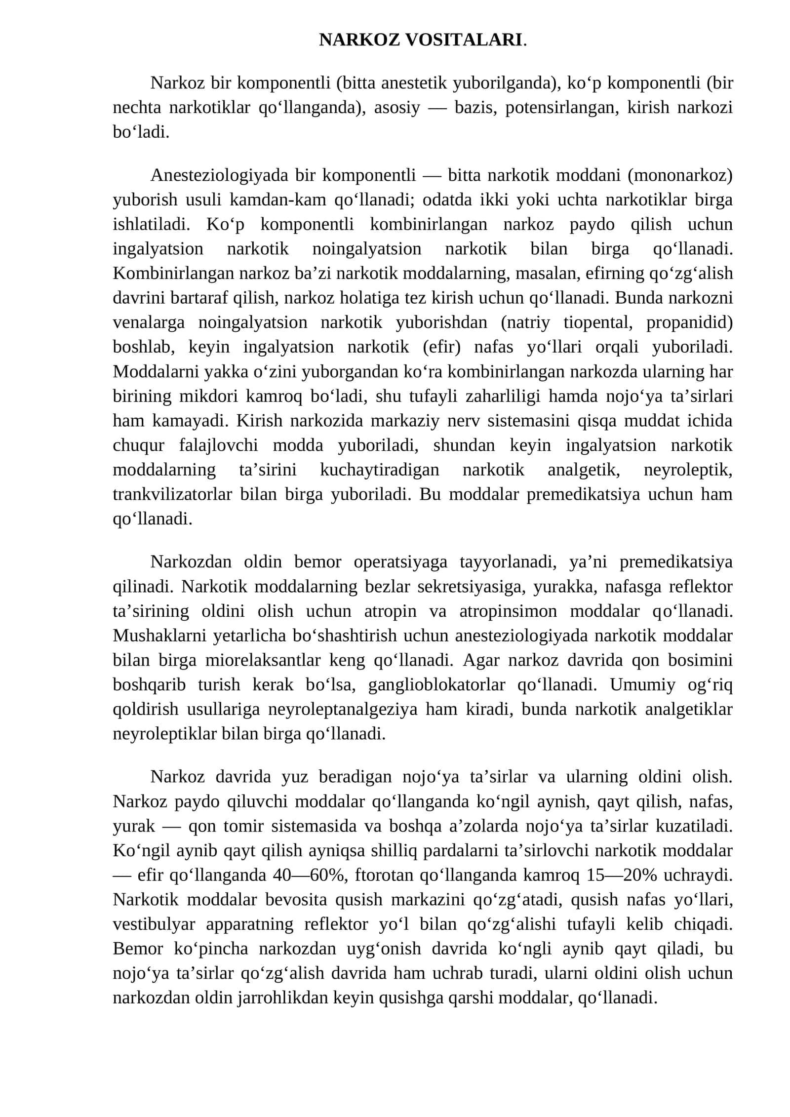 NARKOZ VOSITALARI 1