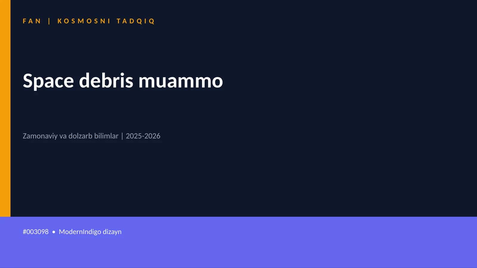 Space debris muammo 1